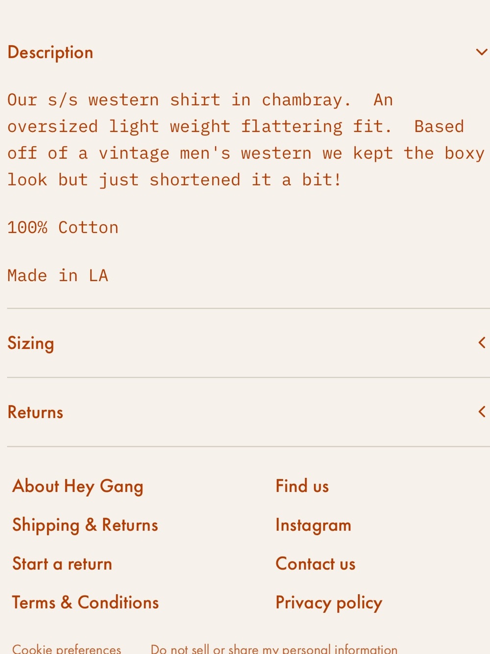 Hey Gang The S/S Western Shirt Chambray - Picture 8 of 9